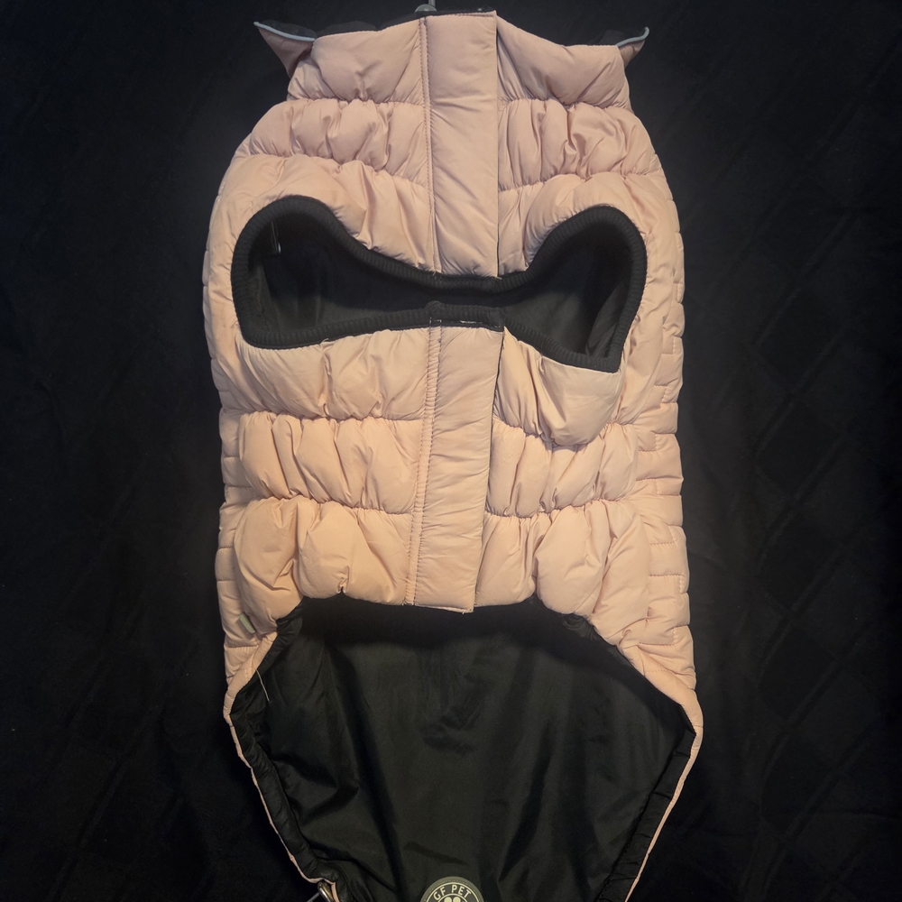 Quirky Quilted Hooded Puffer in Blush Pink